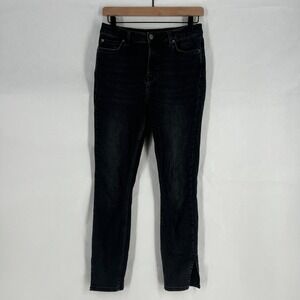 Ksubi Hi N Wasted Skinny Leg Jeans Womens 27 Black Denim Coton Stretch High Rise